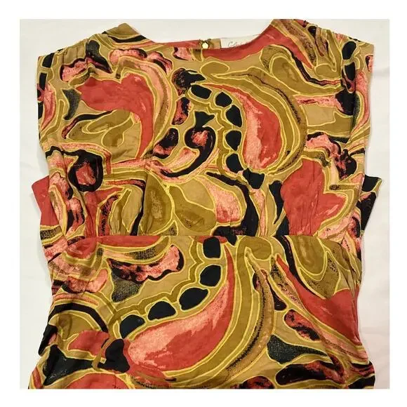 Cleobella Women Large Donna Paisley Organic Cotton Midi Dress Artsy Maximalist - Picture 5 of 10